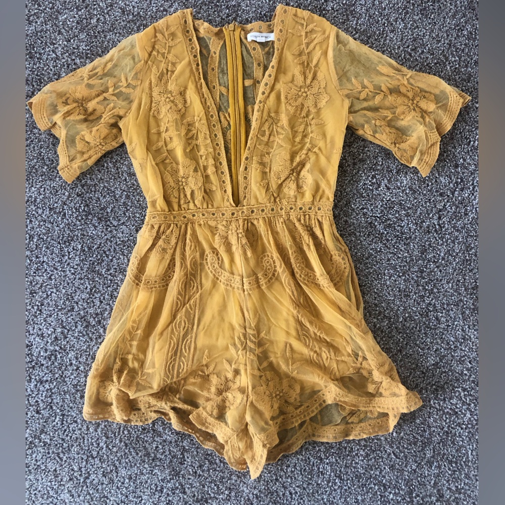 Western lace romper
